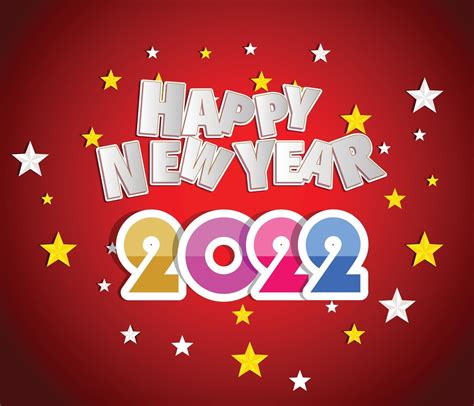 Feliz año nuevo 2022 letras. ilustración vectorial de vacaciones ...