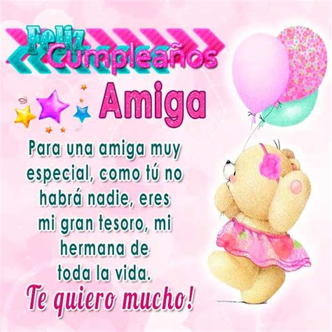 Feliz Cumpleaños AMIGA Querida ¡Imágenes, Tarjetas y Frases!