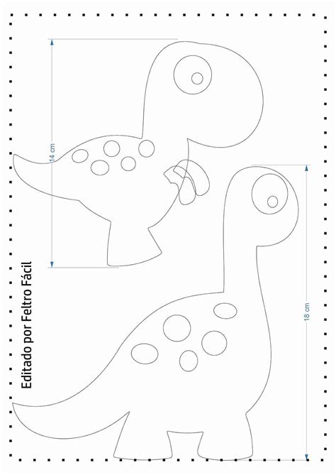 Feltro Fácil Moldes e Apostilas: Molde de Dinossauros em Feltro!