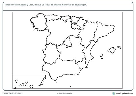 Ficha de regiones españolas para primaria