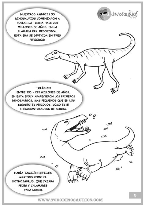 ficha didactica dinosaurios fosil triasico para niños 5   Todo sobre ...