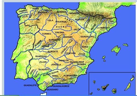 Ficha para aprender los ríos de España: Mapa interactivo ...