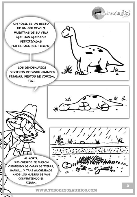 Fichas de dinosaurios para colorear de dinosaurios