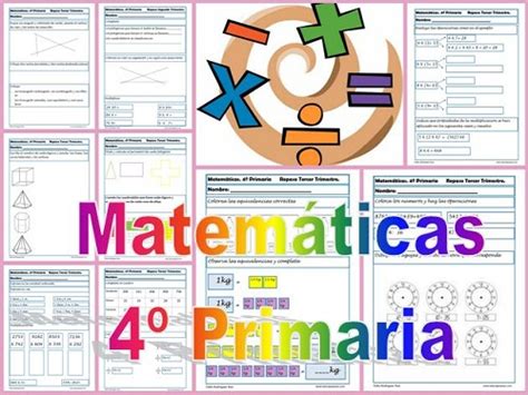 Fichas de Matemáticas Cuarto Primaria