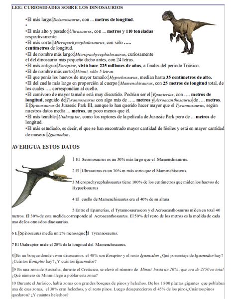 Fichas dinosaurios para niños   Imagui