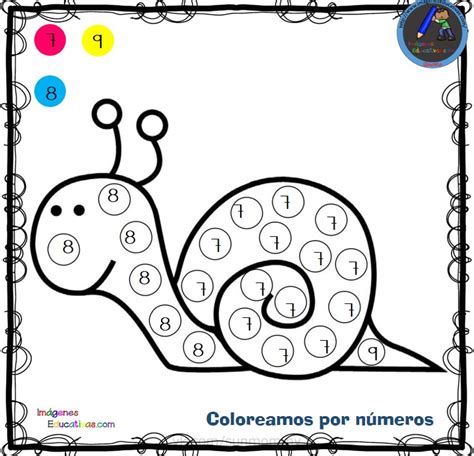 Fichas para colorear por letras, números y símbolos  3 ...