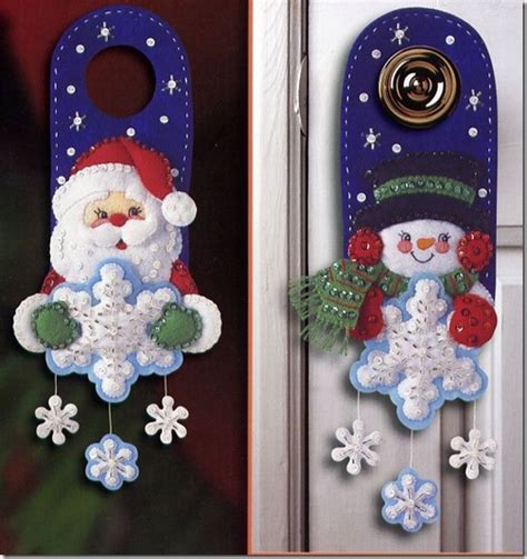 Fieltro, hacer Santa y mono de nieve para la puerta   TODO NAVIDAD