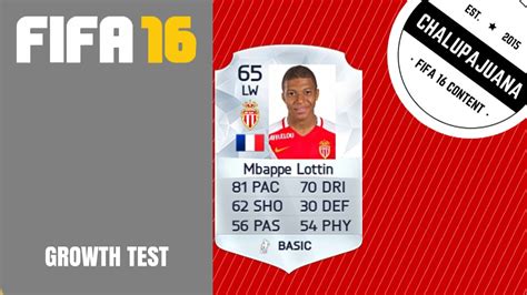FIFA 16 | Kylian Mbappe Lottin | Growth Test   YouTube