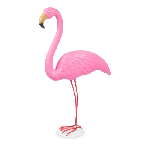 Figura de flamenco rosa de plástico rosa H 54 cm | Maisons ...