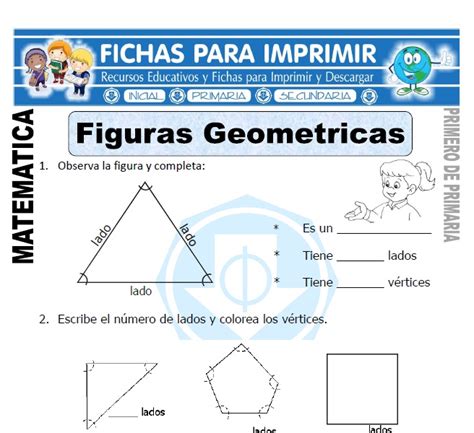 Figuras Geométricas para Primero de Primaria   Fichas para ...