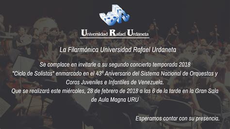 Filarmónica URU presentará su segundo concierto de la ...