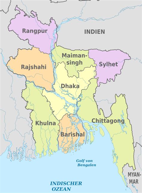 File:Bangladesh, administrative divisions   de   colored ...