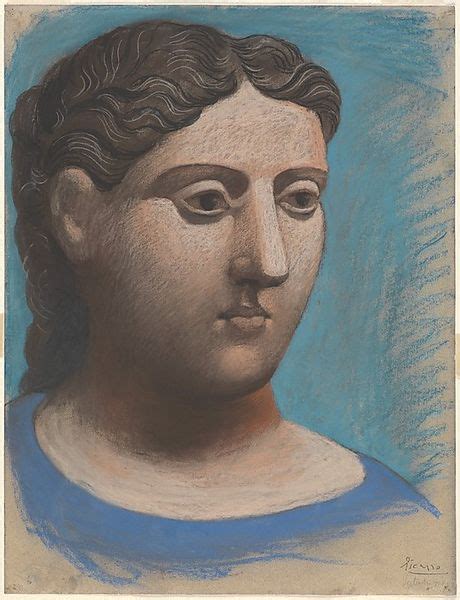 File:Pablo Picasso, 1921, Head of a woman, pastel on paper, 65.1 x 50.2 ...