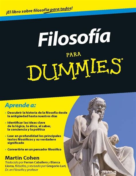 Filosofía Para Dummies. COMPLETO | Dummies book, Book ...