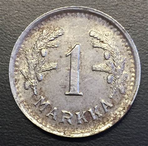 Fin013 Moneda Finlandia 1 Markka 1950 Xf Ayff   $ 110.00 en Mercado Libre