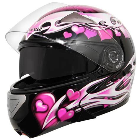 Find NEW Hawk Pink Purple Hearts Modular Helmet Motorcycle ...