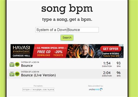 Find The BPM For Any Song By Entering The Title & Artist Name