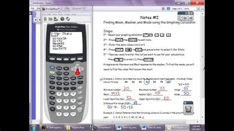 Finding mean median mode using graphing calculator.avi ...