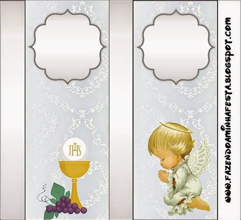 First Communion Free Printable Candy Bar Labels in Silver ...