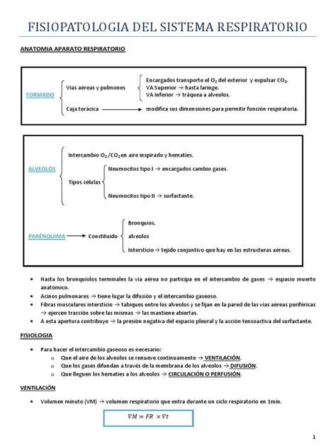 fisiopatologia del sistema respiratorio resumen.pdf | Solución tampón ...