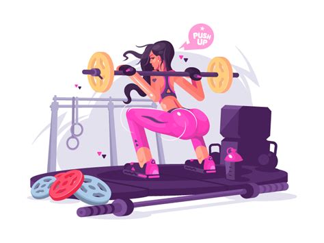 Fitness girl by Anton Fritsler kit8 for Kit8 on Dribbble