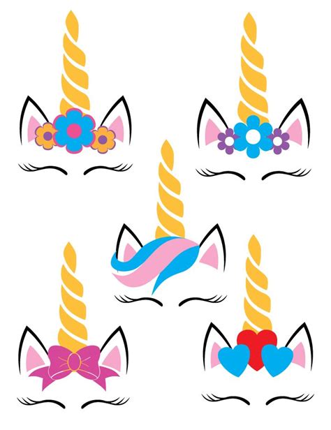 Five Unicorns SVG | Decoracion unicornio cumpleaños ...