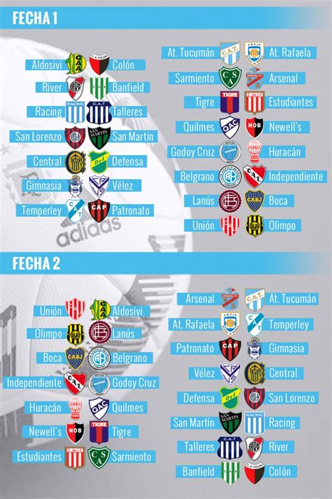 Fixture 2016/2017 by AFA   Asociación del Fútbol Argentino   Issuu