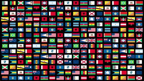 Flags Of The World Animation Stock Footage Video 3407192 ...