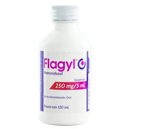 Flagyl 250 Mg Susp 120ml   $ 156.66 en Mercado Libre