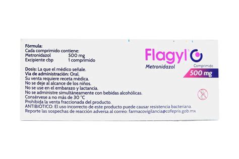 Flagyl 500 mg Precio Caja Con 30 Comprimidos En México y DF
