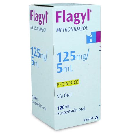 Flagyl Metronidazol 125mg/5mL Suspensión Oral 120mL ...
