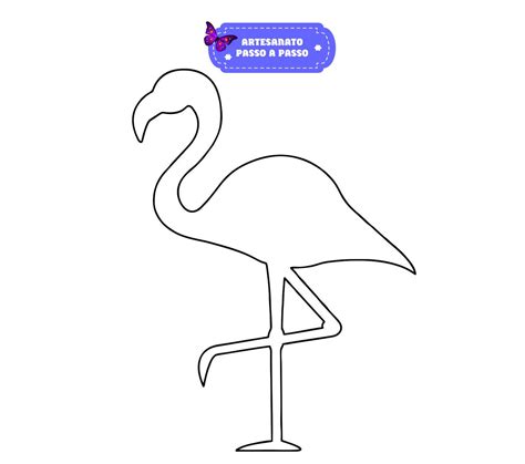 Flamingo desenho: Molde para imprimir   Artesanato Passo a Passo!