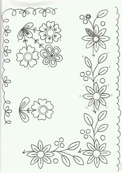 Flor 6 | Bordados a mão riscos, Designs de bordados, Estampas florais ...