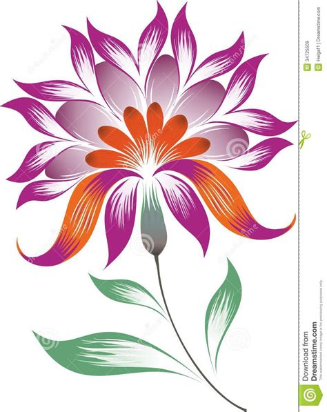 Flor Decorativa Brillante Imágenes de archivo libres de ...