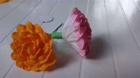Florecillas sencillas de papel crepé   YouTube