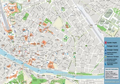 Florence Attractions Map PDF   FREE Printable Tourist Map ...