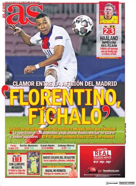 Florentino, fíchalo ... las portadas deportivas de hoy ...