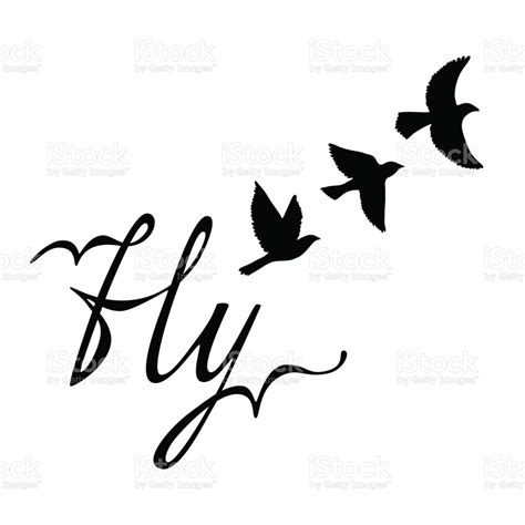 Fly Inspirational Quote About Happy Modern Calligraphy ...