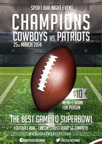Flyer Designs For That Super Bowl Party Templates
