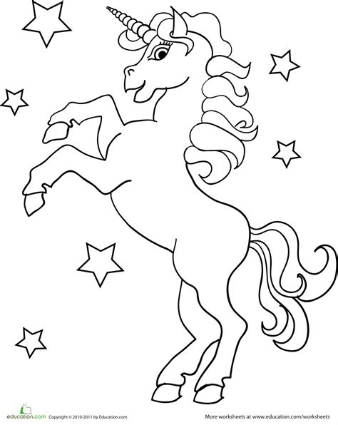 Flying Unicorn Coloring Pages For Kids