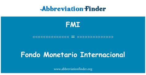 FMI Definición: Fondo Monetario Internacional   Fondo ...