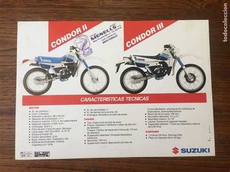 folleto moto suzuki condor  brochure  ...   Comprar Catálogos ...