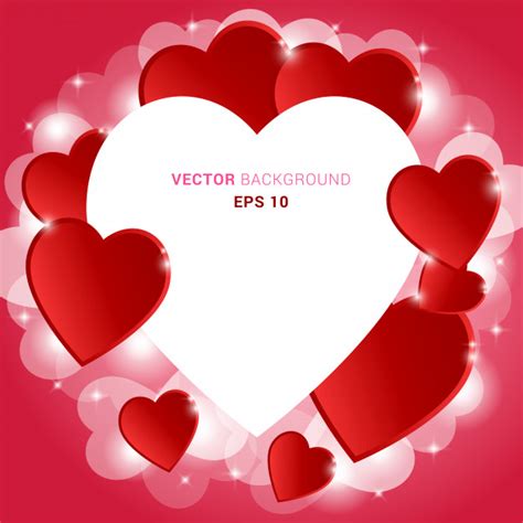 Fondo abstracto con corazones de amor rojo | Vector Premium