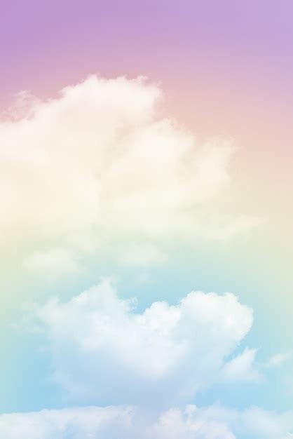 Fondo de nubes con un color pastel. | Foto Premium
