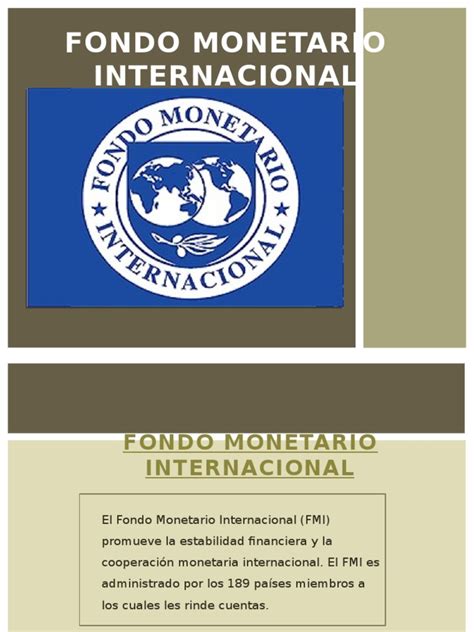 Fondo Monetario Internacional  1  | Fondo Monetario ...
