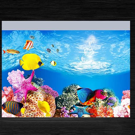 Fondo para tanque de peces HD 3D, dibujo de Acuario, Fondo ...