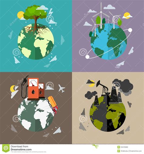 Fondos De La Protección Del Medio Ambiente Ilustración del ...