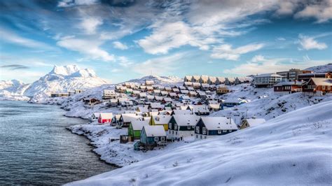 Fondos de pantalla Groenlandia, Nuuk, Dinamarca, invierno, casas, nieve ...