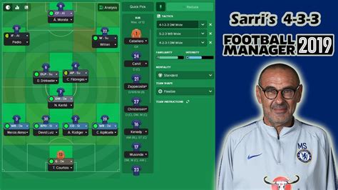 Football Manager 2019 | Part 1 | Sarri s 4 3 3 | Chelsea ...