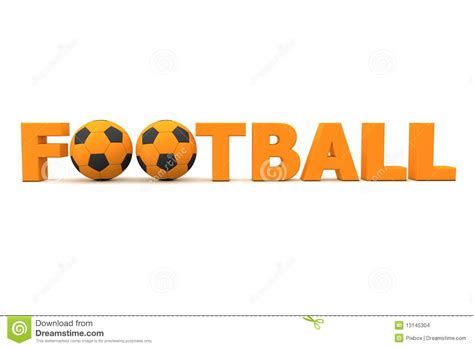 Football Word Orange Stock Images   Image: 13145304
